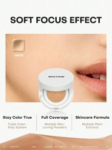 MISTINE 氣墊粉底,啞光亮澤、中等遮蓋力、適合乾性肌膚,24小時保濕持久防水防汗不脫妝 - NN120S - 查看 1