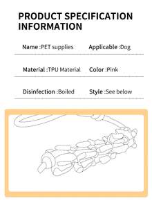 Dog Chew Toy That Can'T Be Chewed, Grinding Rod For Puppies, Border Collies, Golden Retrievers, With Durable Bone-Shaped Rope - Black - View 11