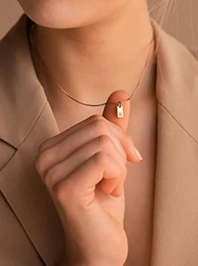 1 件女士字母 R 鎖骨項鍊,女士時尚飾品禮品 - R - 查看 3