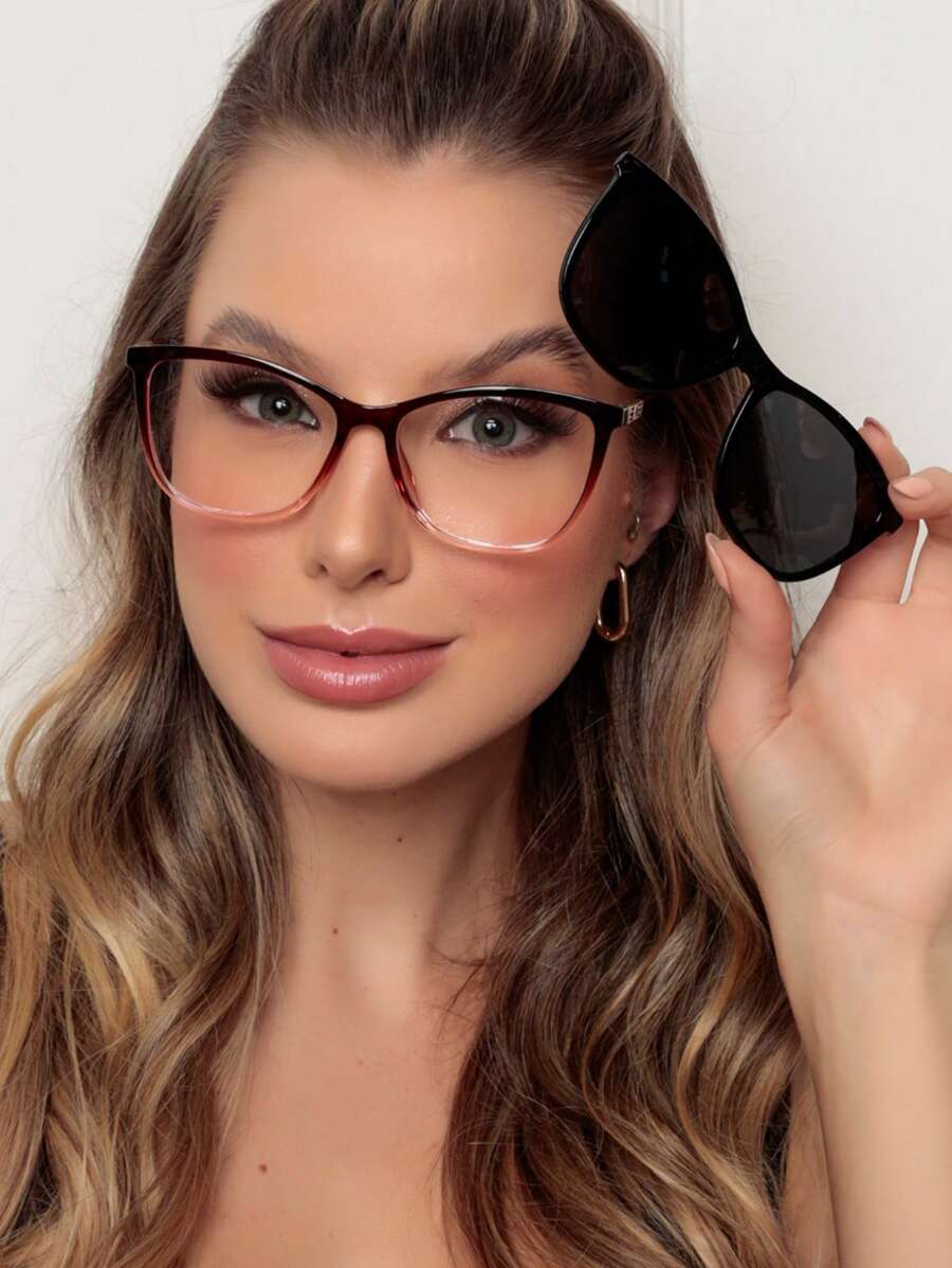 Women Eyeglasses - 紅白色 - 查看 1