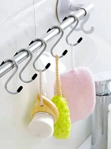 4入組重型不銹鋼雙s形掛鉤,金屬s形掛鉤,適用於廚房,衣物,鍋具,餐具,盆栽,毛巾,園藝工具 - 銀色 - 查看 6