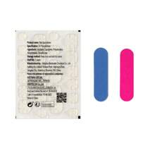 24入組短款火焰和心形設計法式假指甲,極簡主義粉紅唇形設計假指甲與果凍膠和指甲文件,情人節禮物 - 彩色 - 查看 5