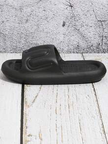 Women's Cloud Slippers, Comfortable And Non-Slip Bathroom Slippers, Thick Bottom Home Slippers - Black - View 4
