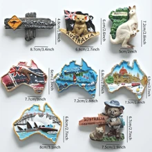 1pc Australia Souvenir Refrigerator Magnet, Featuring Koala, Kangaroo, Melbourne, Sydney Opera House, Australia Map, Gold Coast, Perfect For Australian Tourist Souvenir And Festive Gift - Coastal - View 2