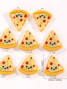8 Cute And Cute Winking Pizza Diy Toys That Can Be Made, Necklaces, Earrings, Pendants, Keychains And Other Accessories - Multicolor - View 2