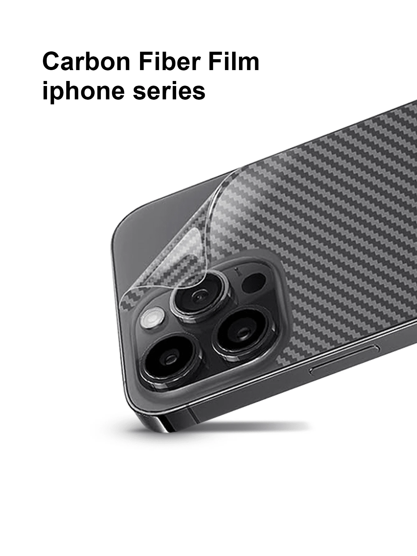2pcs Carbon Fiber Back Film Screen Protector, 0.1mm Thickness, Anti