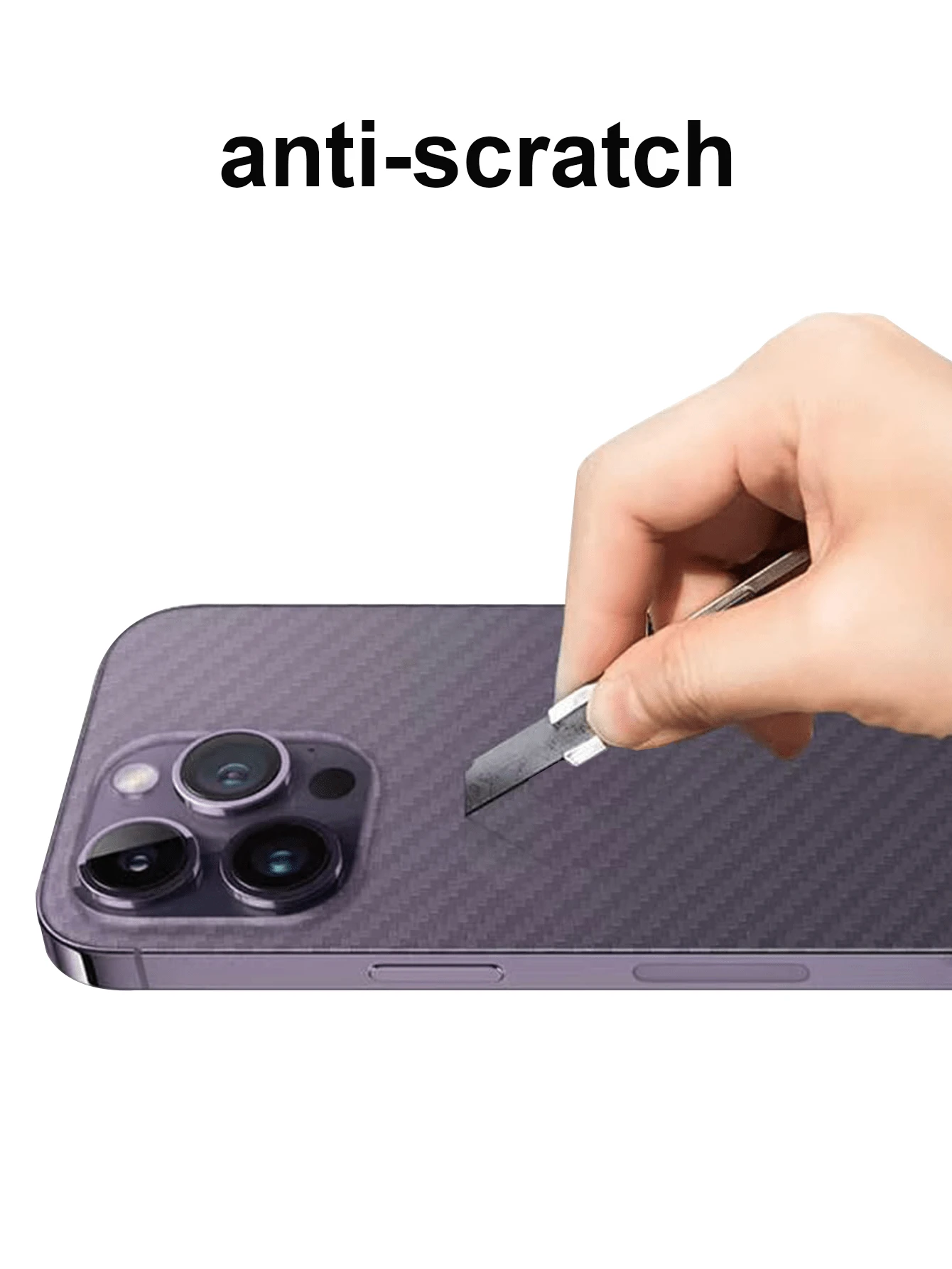 2pcs Carbon Fiber Back Film Screen Protector, 0.1mm Thickness, Anti