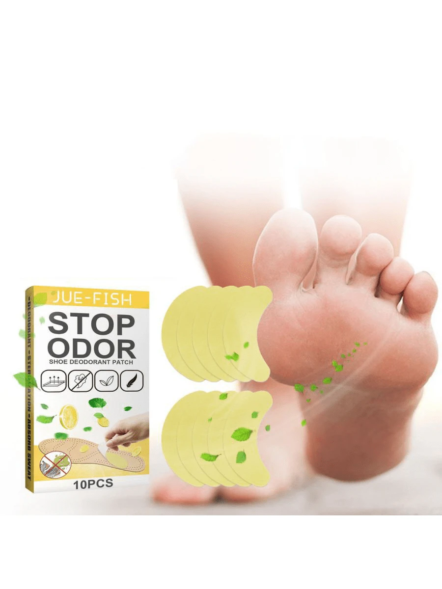 1boxed 10pcs Shoe Deodorant Patch Feet Odor Remove Refreshing Relieve