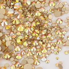 1440颗混合色SS3-SS20玻璃金底平底水钻，DIY美甲及珠宝配件 - 金屬陽光 - 查看 3