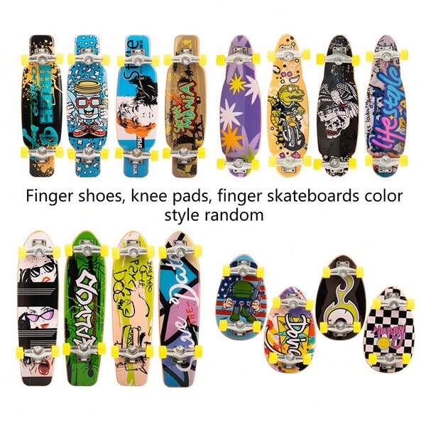 Mini Finger Skateboard Toy Set (1 Set) SHEIN Singapore