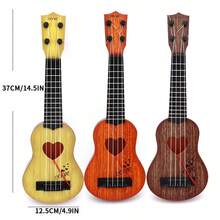 14.5in/37cm Orange Ukulele For Children, Playable, Entry-Level, Beginner's Toy Guitar, Stringed Musical Instrument, Educational Music Toy - [14.5in]Orange Ukulele-comes With Pick Piece - View 3