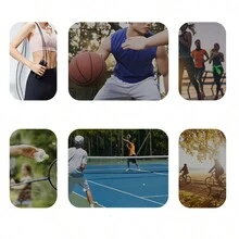 1個加厚海綿滑冰膝墊,舞蹈,健身,跪姿,運動護膝 - 黑色 - 查看 6