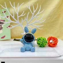 1pc/Pack Cartoon Resin Ombre Keychain Cute Bull Dog, Astronaut, Dragon Diy Keyring Car, Bag Pendant Accessory - Multicolor - View 14