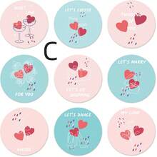 1 Set/90pcs Valentine's Day Themed Decorative Sticker, Including Rose Patterns, Gift Bag Seals, Etc. Wedding Party Gift Bags - Multicolor - View 8