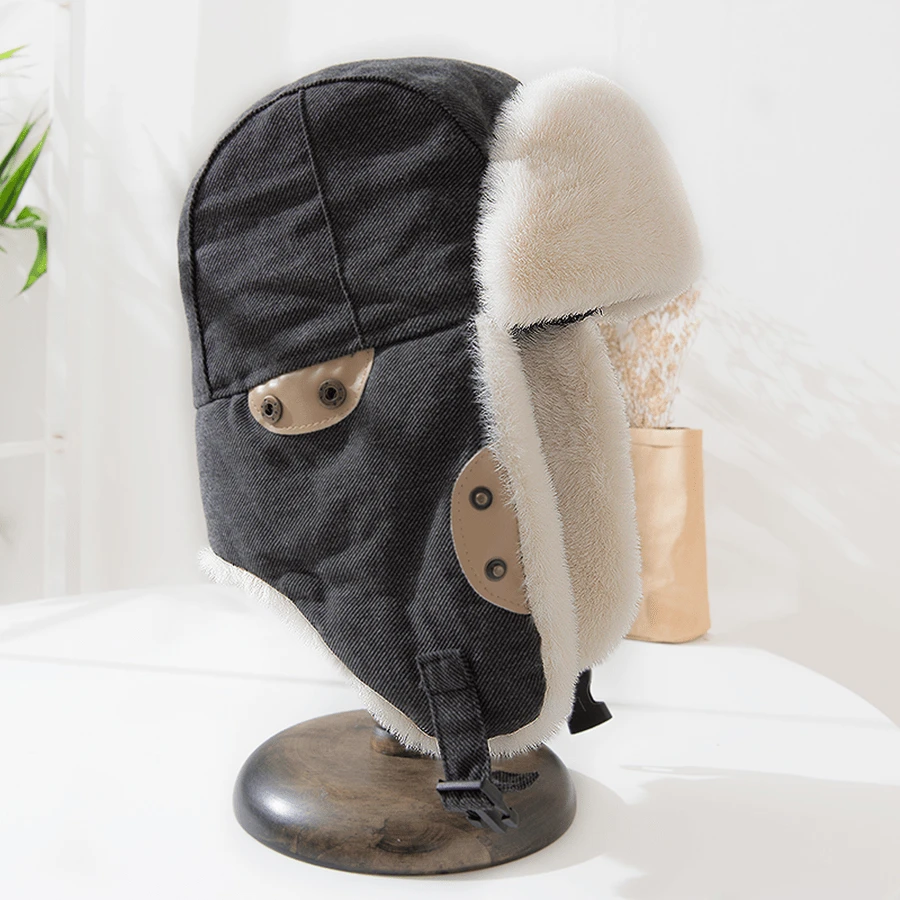 Winter Thickened Ear Protection Anti-Wind Warm Hat For Women, Ideal For Riding Electric Bicycles, Motorcycles, Etc. - Black - View 1