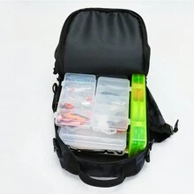 1pc Desert Camo Nylon Fishing Tackle Backpack, Multi-Functional Outdoor Fishing Accessories Bag For Lures, Reels, Hooks, Flies And Baits Storage, With Shoulder Straps - Multicolor - View 12
