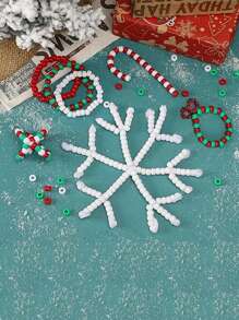 100 件/批 6*9 毫米圆形彩色小马隔珠亚克力辫子大孔珠适用于 DIY 珠宝制作手链项链手工艺品用品 - 彩色 - 查看 3