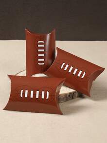 6入組橄欖球紅豆派盒,薯條盒,生日聚會嬰兒派對禮物包裝盒糖果袋,家庭電影夜免洗食品包裝盒 - 彩色 - 查看 1