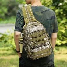 1pc Desert Camo Nylon Fishing Tackle Backpack, Multi-Functional Outdoor Fishing Accessories Bag For Lures, Reels, Hooks, Flies And Baits Storage, With Shoulder Straps - Multicolor - View 8