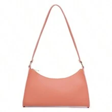 Bolsa Baguete Pequena Feminina de Ombro - Laranja - Visão 2