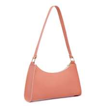 Bolsa Baguete Pequena Feminina de Ombro - Laranja - Visão 3