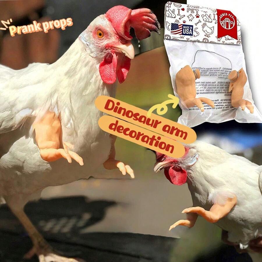 Chicken/Dinosaur Leg Sleeve Pet Costume - Multicolor - View 1
