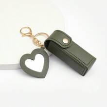 Mini husă pentru ruj cu oglindă, portabil din piele PU cu breloc pentru ruj - geantă de machiaj roz Organizator pentru machiaj Suport pentru ruj cadou de Ziua Recunoștinței pentru fete femei husă pentru ruj mama cadouri pentru femei Cadouri pentru fete Cadouri pentru iubită. 1 bucă geantă pentru ruj din piele PU de culoare solidă, cu oglindă în formă de inimă, brelocuri de machiaj pentru femei. Geantă pentru ruj decorată în formă de oglindă în formă de inimă, geantă multicoloră pentru machiaj pentru femei, pandantiv breloc la modă cu farmec pentru inimă și geantă, poșetă, portofel, accesorii genți Genți de machiaj Husă de machiaj Husă de machiaj