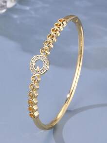 1 件時尚豪華女手鍊與手鍊,個性酷炫,設計獨特 - 玫瑰金 - 查看 2