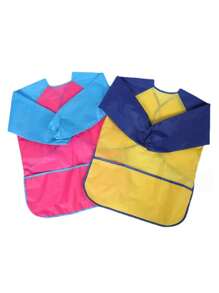 1 件绘画围裙、艺术绘画围裙、围兜、透气反穿衬衫 返校、返校、学校用品