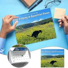 2024年房屋狗在美麗的地方排便的日曆-牆掛式日曆,有趣的聖誕節男女禮物,男性有趣的禮物用於朋友,家庭禮物,白象禮物 - Gag Gift/Calendar - 查看 4