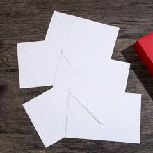 10pcs/20pcs/40pcs B6 Size Minimalist White Western Style Blank Envelopes With Adhesive, Suitable For Cards, Letters, Invitations, And More Back To School - White - View 3