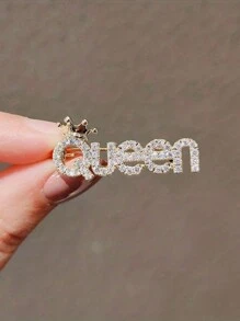 1pc Women's & Girl's Anti-Slip Decorative Brooch, Suitable For Scarf Decoration And Clothing Matching - Gold - View 1