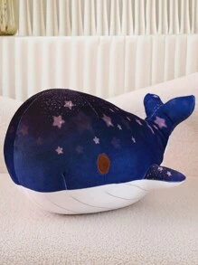 Bobbybear 1只彩虹星空鯨魚毛絨玩具,創意鯨魚海洋館枕頭,羽絨家居裝飾,水族館魚主題生日禮物 - 藏蓝色 - 查看 4