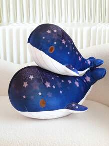 Bobbybear 1只彩虹星空鯨魚毛絨玩具,創意鯨魚海洋館枕頭,羽絨家居裝飾,水族館魚主題生日禮物 - 藏蓝色 - 查看 5