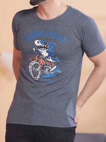 Men T-Shirts - Màu xám đen - Xem 2