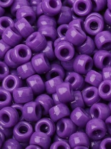 100 件/批 6*9 毫米圆形彩色小马隔珠亚克力辫子大孔珠适用于 DIY 珠宝制作手链项链手工艺品用品 - 彩色 - 查看 22