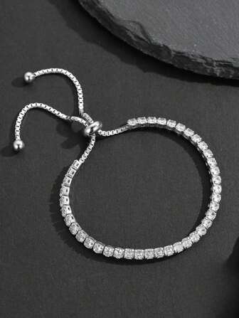 11 Carat Moissanite Bracelet Full Diamond Tennis Bracelet Wedding Memorial Bracelet Women's Round Cut 925 Sterling Silver Semi-Eternal Wedding Bracelet Anniversary Gift Birthday Gift