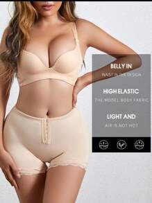 A Shaping High Waist Tummy Control Body Shaping Panties With Buckle And Butt Lift Design