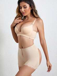 A Shaping High Waist Tummy Control Body Shaping Panties With Buckle And Butt Lift Design