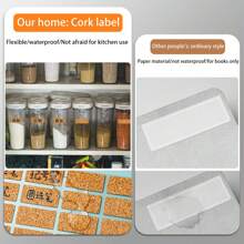 1包(96張)復古風格便條貼紙自粘防水、防油,可用於分類、廚房等 - 彩色 - 查看 4