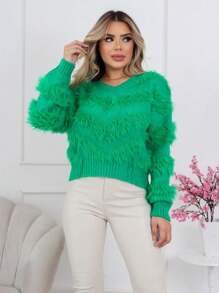 Women Sweaters - màu xanh lá - Xem 2