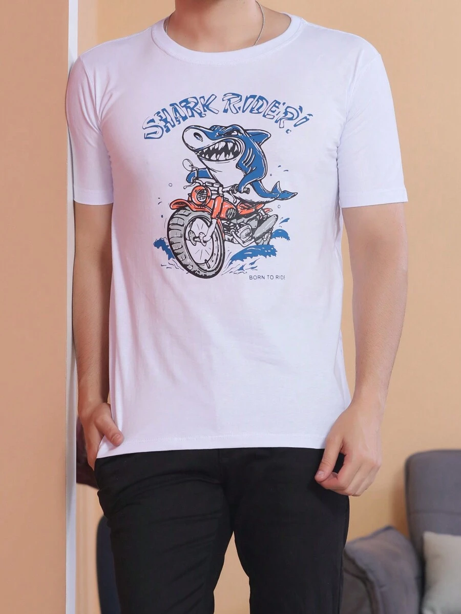 Men T-Shirts - 白色 - 查看 1