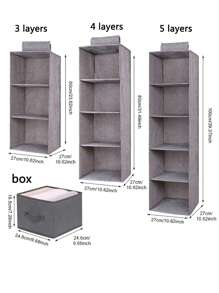 1pc Solid Color Hanging Storage Bag, Minimalist Non-Woven Fabric Multi-Layer Hanging Storage Bag For Home Decorations Decor Festival Decor Room Decor Home Decor Decor Bedroom Decor