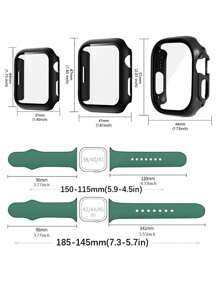 这款二合一表带兼表壳兼容 ，适用于 40mm、41mm、42mm、44mm、45mm、46mm 和 49mm 尺寸。运动休闲风格，搭配铆钉硅胶表带。配备防震防刮硬质 PC 表壳和钢化玻璃屏幕保护膜。兼容 Ultra/11/10/9/8/7/6/5/4/SE 系列。男女皆宜。柔软舒适，易于佩戴，触感灵敏。 - 松針綠 - 查看 5