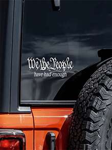 Show Your Support With This Eye-Catching We The People Car Decal Sticker! - Black - View 1