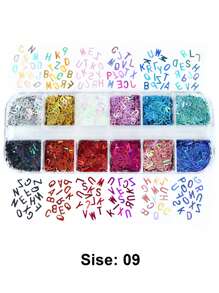 1 hộp Của Đen Và Màu hồng Thỏ Tim Váy rộng Kim sa Nghệ thuật làm Móng Đổ đầy Đồ trang trí DIY Nhựa epoxy UV Khuôn silicon Đổ đầy Pha lê Làm Thủ công Trang trí Phụ kiện - Nhiều màu - Xem 15