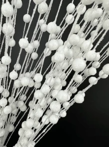 1 件/4 件/8 件白色泡沫人造花、圣诞树装饰和饰品、白色闪亮浆果花束，适用于节日婚礼派对家居室内餐桌、卧室装饰、礼物、花环、藤条 DIY 装饰配件、圣诞树和圣诞植物装饰、房间装饰 - 白色 - 查看 9