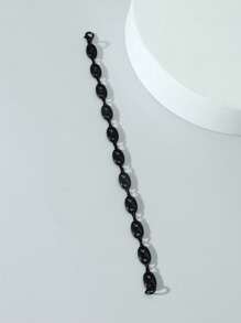 Men's Coffee Bean Link Bracelet, For Jewelry Gift And Party - Silver - View 6