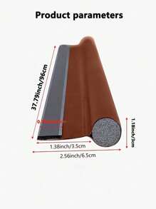 1pc Door Seal Strip For Door Bottom With Soundproof And Windproof Function - Brown - View 3