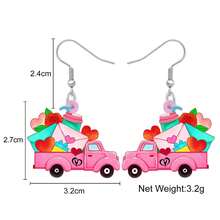 1 Pair Fashion Acrylic Christmas Tree Earrings Car Dangle Jewelry For Women Teens Girls Festival Party Gifts - Colorful - View 5
